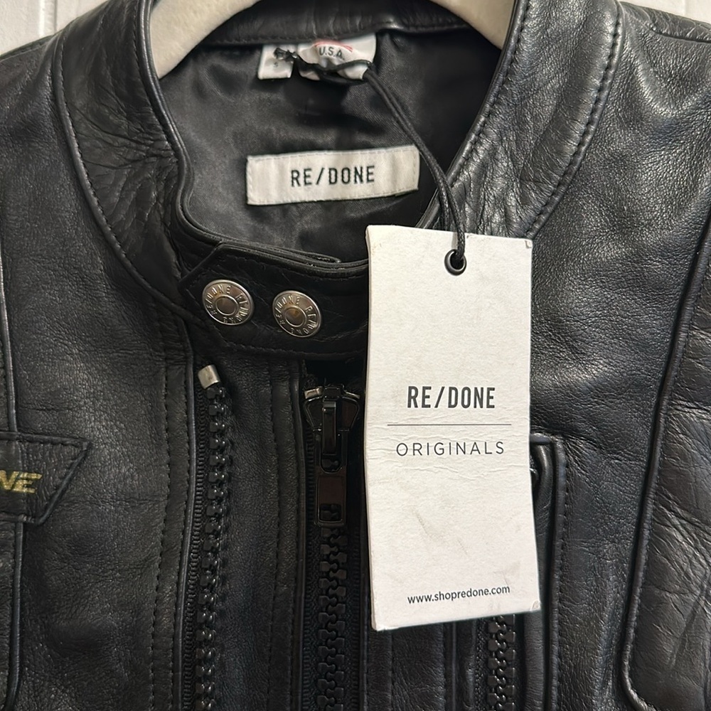 Re/Done leather moto jacket - Picture 4 of 16